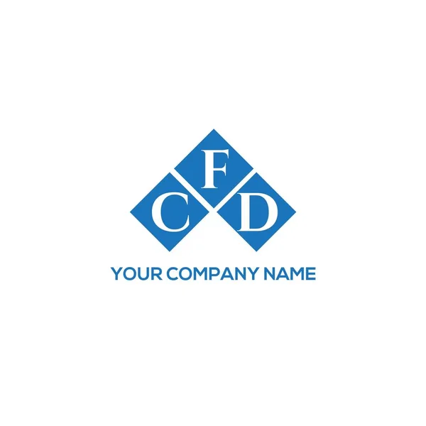 Cfd Letter Logo Design Black Background Cfd Creative Initials Letter — Stock Vector