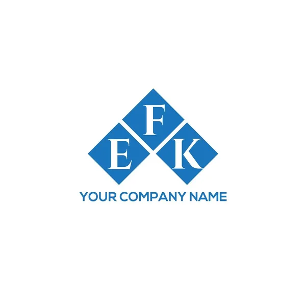 Efk Letter Logo Design Auf Schwarzem Hintergrund Efk Kreative Initialen — Stockvektor