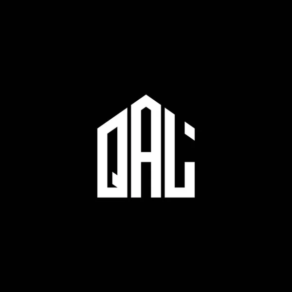 Black Arka Planında Qal Harf Logosu Tasarımı Qal Yaratıcı Harflerin — Stok Vektör