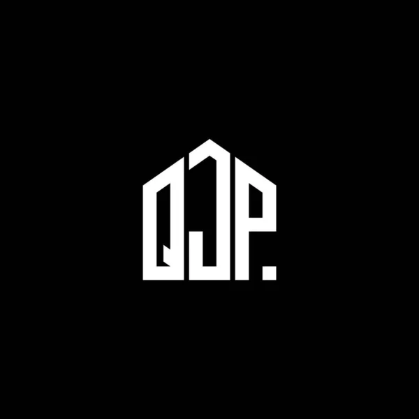 Qjp Lettre Logo Design Sur Fond Noir Qjp Initiales Créatives — Image vectorielle