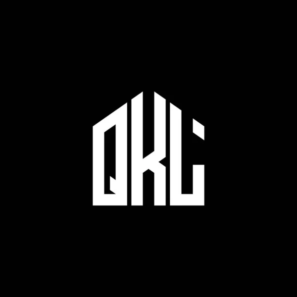 Diseño Del Logotipo Letra Qkl Sobre Fondo Negro Qkl Iniciales — Archivo Imágenes Vectoriales