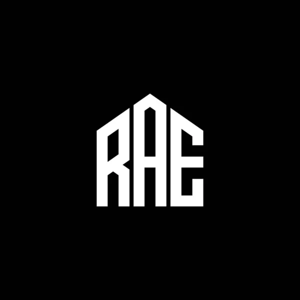 Rae Betű Logó Design Fekete Háttér Rae Kreatív Kezdőbetűk Levél — Stock Vector