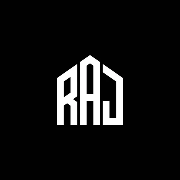 Design Logotipo Carta Rai Fundo Preto Rai Iniciais Criativas Conceito — Vetor de Stock