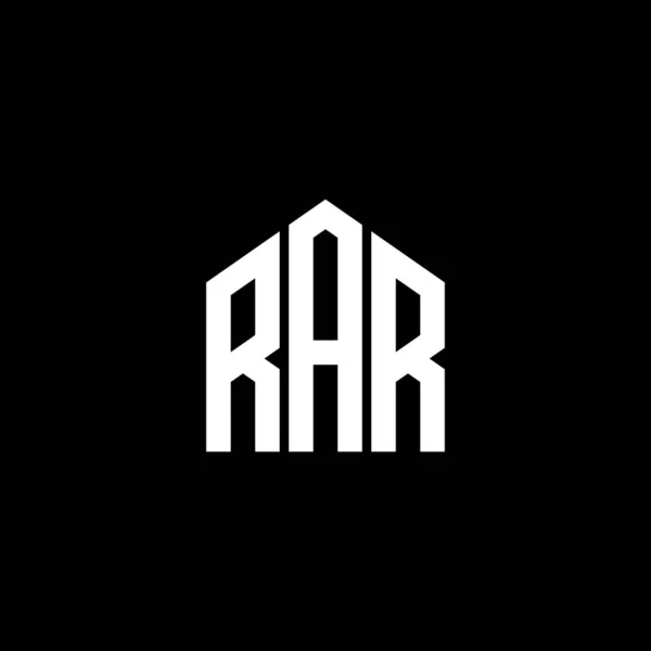 Rar Letter Logo Design Auf Schwarzem Hintergrund Rar Kreative Initialen — Stockvektor