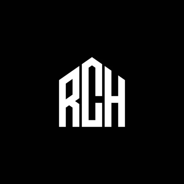 Rch Lettre Logo Design Sur Fond Noir Rch Initiales Créatives — Image vectorielle