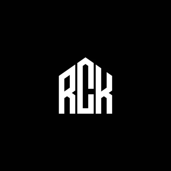 Rck Дизайн Логотипу Чорному Тлі Творчі Ініціали Rck Мають Поняття — стоковий вектор