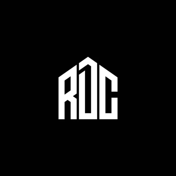 Siyah Arka Planda Rdc Harf Logosu Tasarımı Rdc Yaratıcı Harflerin — Stok Vektör