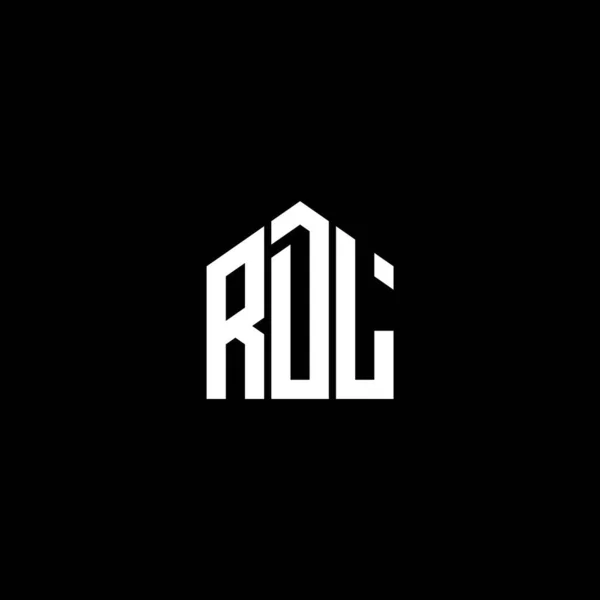 Black Arka Planında Rdl Harf Logo Tasarımı Rdl Yaratıcı Harflerin — Stok Vektör