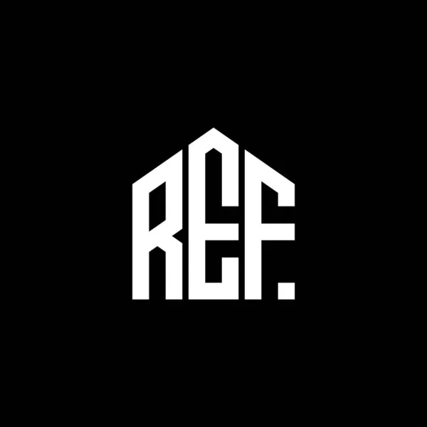 Ref Letter Logo Ontwerp Black Achtergrond Ref Creatieve Initialen Letter — Stockvector