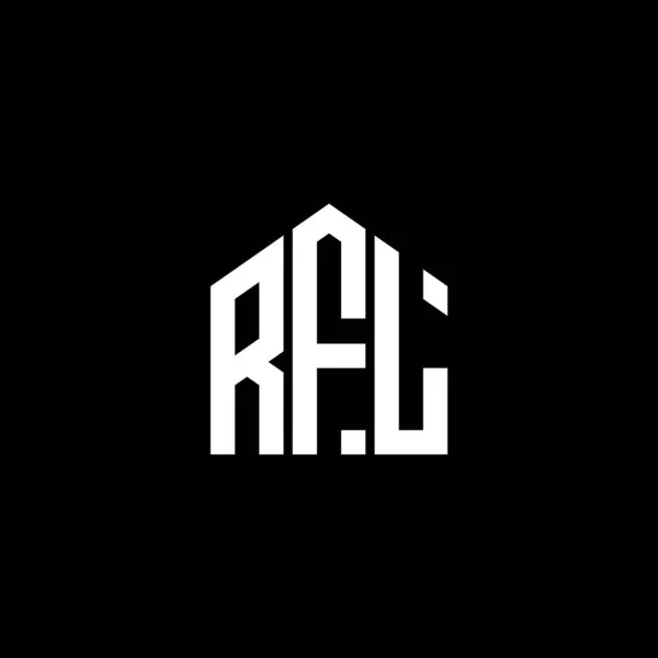 Rfl Letter Logo Design Auf Schwarzem Hintergrund Rfl Kreative Initialen — Stockvektor