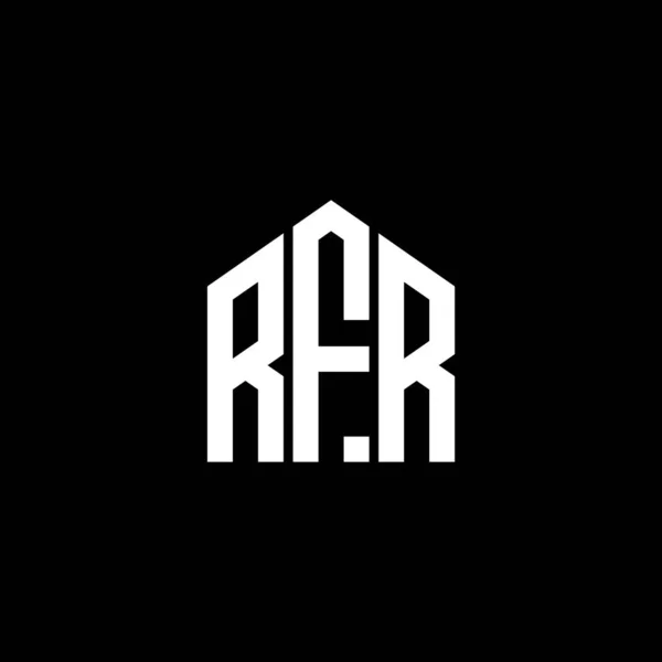 Σχεδιασμός Λογότυπου Γραμμάτων Rfr Φόντο Black Rfr Δημιουργικά Αρχικά Γράμματα — Διανυσματικό Αρχείο