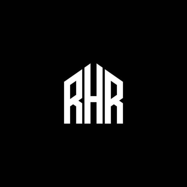 Rhr Písmeno Logo Design Černém Pozadí Tvůrčí Iniciály Konceptu Písmen — Stockový vektor