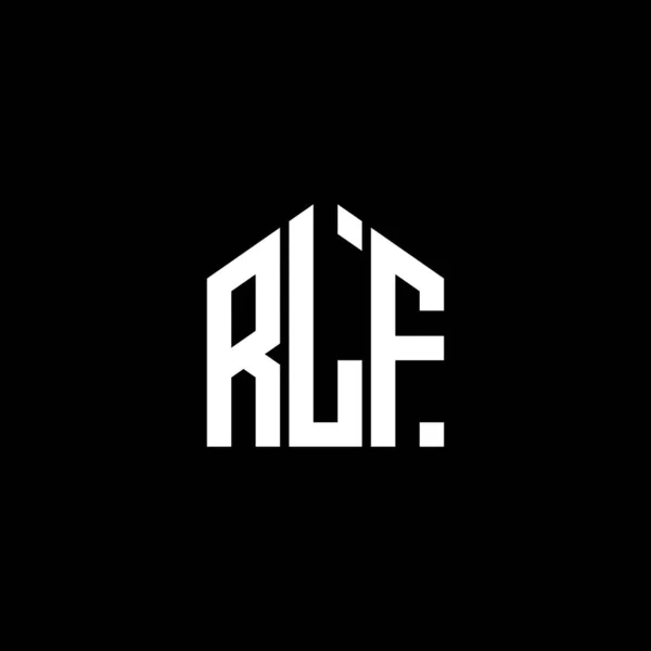 Black Arka Planında Rlf Harfi Logo Tasarımı Rlf Yaratıcı Harflerin — Stok Vektör
