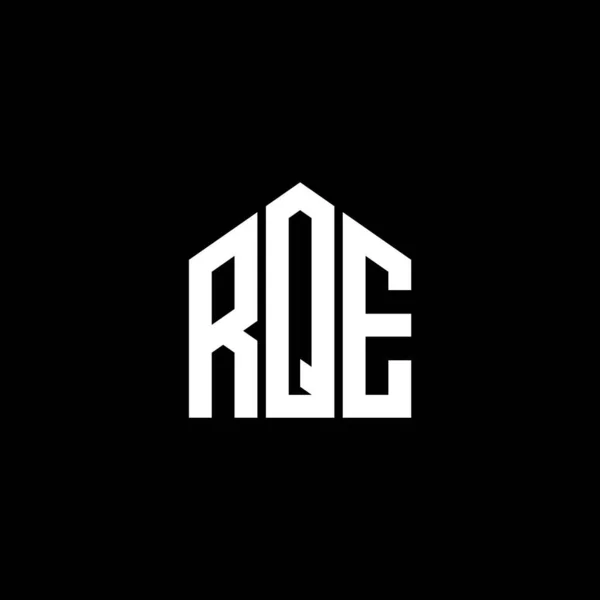 Black Arka Planında Rqe Harfi Logo Tasarımı Rqe Yaratıcı Harflerin — Stok Vektör