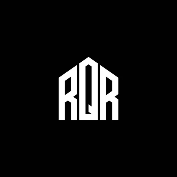 Rqr Brev Logotyp Design Svart Bakgrund Rqr Kreativa Initialer Brev — Stock vektor