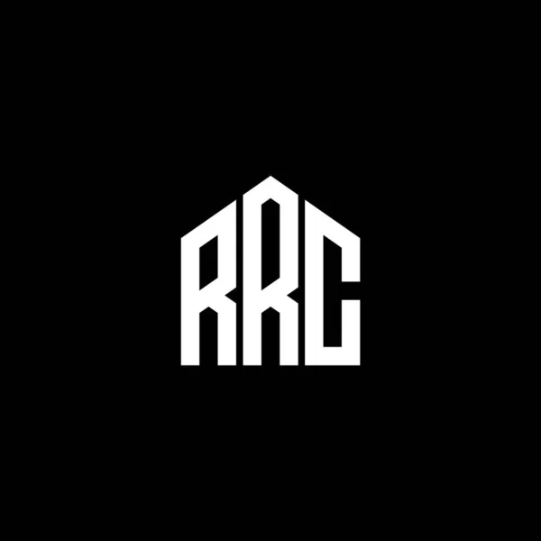 Logo Lettera Rrc Sfondo Nero Rrc Creativo Iniziali Lettera Logo — Vettoriale Stock