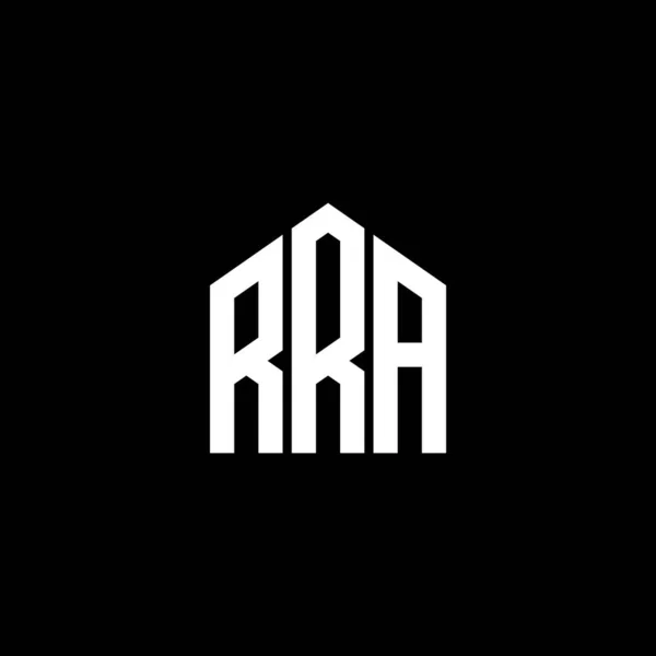 Lettre Rra Logo Design Sur Fond Noir Rra Initiales Créatives — Image vectorielle