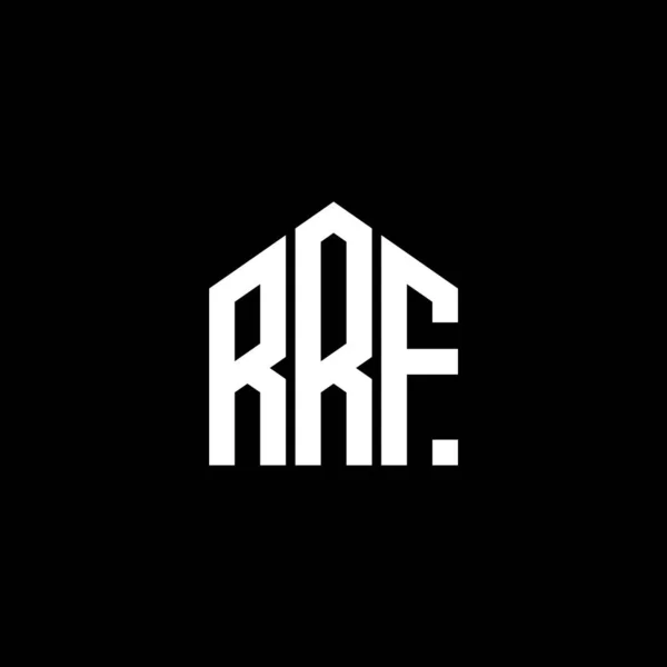 Rrf Brev Logotyp Design Svart Bakgrund Rrf Kreativa Initialer Brev — Stock vektor