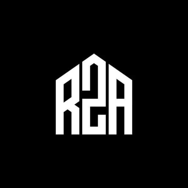 Rza Lettre Logo Design Sur Fond Noir Rza Initiales Créatives — Image vectorielle