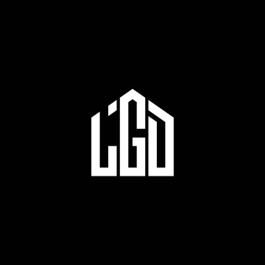LGD harf logosu tasarımı siyah arka planda. LGD yaratıcı harflerin baş harfleri logo kavramı. LGD harf tasarımı.