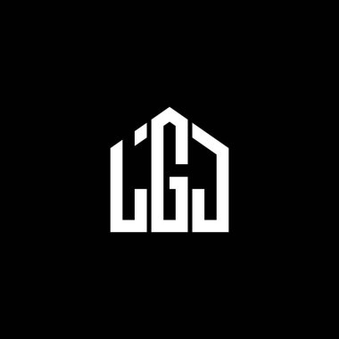 LGJ harf logosu tasarımı siyah arka planda. LGJ yaratıcı harflerin baş harfleri logo kavramı. LGJ harf tasarımı.