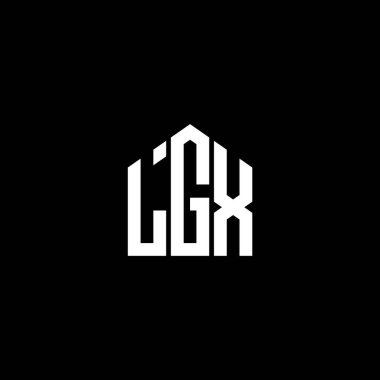 LGX harfi logo tasarımı siyah arka planda. LGX yaratıcı harflerin baş harfleri logo kavramı. LGX harf tasarımı.