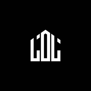 Siyah arka planda LOL harf logosu tasarımı. LOL yaratıcı harflerin baş harfleri logo kavramı. LOL harf tasarımı.