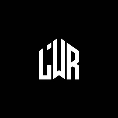 LWR harf logo tasarımı siyah arka planda. LWR yaratıcı harflerin baş harfleri logo kavramı. LWR harf tasarımı.