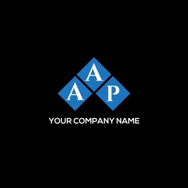 Aap Letter Logo Design Black Background Aap Creative Initials Letter — Stock Vector