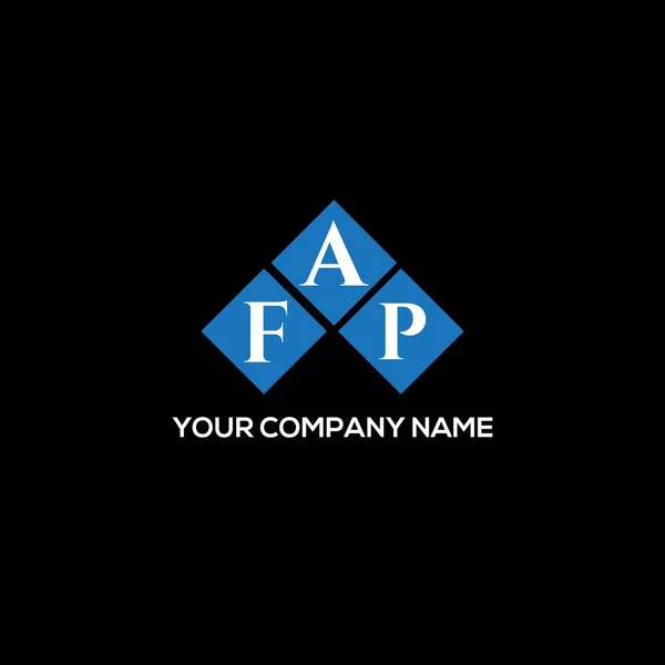Fap Letter Logo Design Black Background Fap Creative Initials Letter — Stock Vector