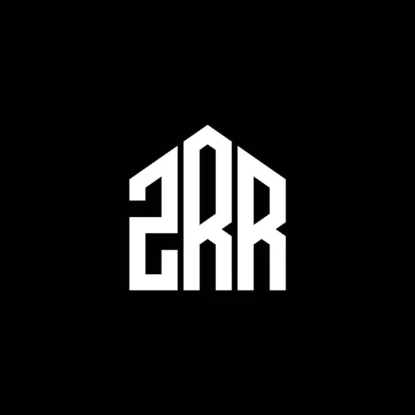 Logo Zrr Sfondo Nero Zrr Creativo Iniziali Lettera Logo Concetto — Vettoriale Stock