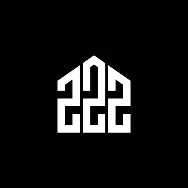 Zzz Buchstabe Logo Design Auf Schwarzem Hintergrund Zzz Kreative Initialen — Stockvektor