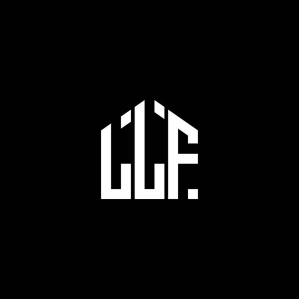 Llf Γράμμα Σχέδιο Λογότυπο Μαύρο Φόντο Llf Δημιουργική Αρχικά Γράμμα — Διανυσματικό Αρχείο