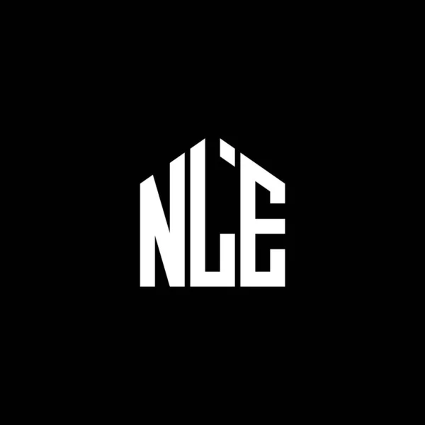 Nle Letter Logo Design Black Background Nle Creative Initials Letter — 스톡 벡터