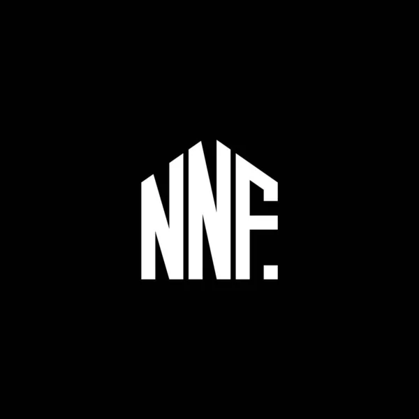 Nnf Letter Logo Design Black Background Nnf Creative Initials Letter — Vettoriale Stock