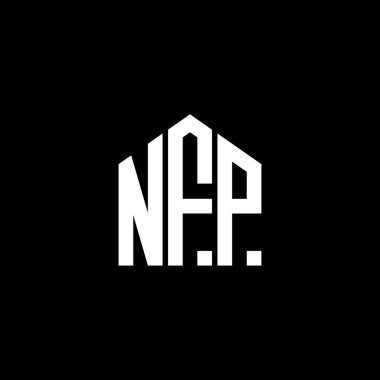 Siyah arka planda NFP harf logosu tasarımı. NFP yaratıcı harflerin baş harfleri logo kavramı. NFP harf dizaynı. NFP harfi logo tasarımı. BLACK arka planında. NFP yaratıcı harflerin baş harfleri logo kavramı. NFP harf tasarımı. NFP harfi logo tasarımı BLACK backgrou