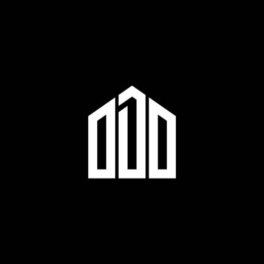 Siyah arka planda ODO harfi logo tasarımı. ODO yaratıcı harflerin baş harfleri logo kavramı. ODO harf tasarımı.