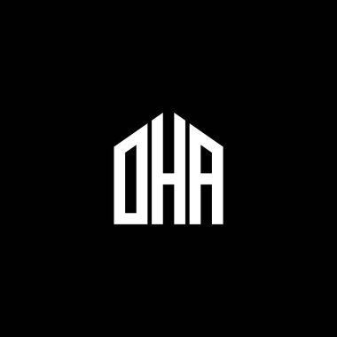 Siyah arka planda OHA harf logosu tasarımı. Yaratıcı harflerin baş harfleri logo konsepti. OHA harf tasarımı. OHA harf logosu tasarımı. Siyah arka planda. Yaratıcı harflerin baş harfleri logo konsepti. OHA harf tasarımı. OHA, BLACK Backgrou üzerine harf logosu tasarımı