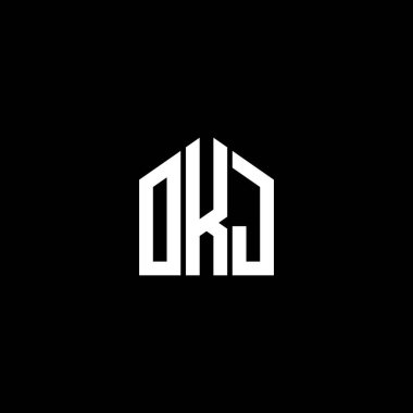 OKJ harfi logo tasarımı. OKJ yaratıcı harflerin baş harfleri logo kavramı. OKJ harf tasarımı. OKJ harfi logo tasarımı BLACK arka planında. OKJ yaratıcı harflerin baş harfleri logo kavramı. OKJ harf tasarımı. BLACK backgrou üzerinde OKJ harf logo tasarımı