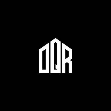 Siyah arka planda OQR harf logosu tasarımı. OQR yaratıcı harflerin baş harfleri logo konsepti. OQR harf tasarımı.