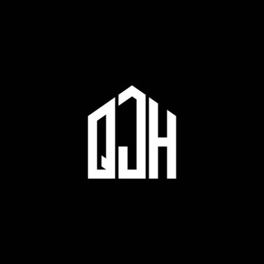 QJH harf logo tasarımı siyah arka planda. QJH yaratıcı harflerin baş harfleri logo kavramı. QJH harf tasarımı.
