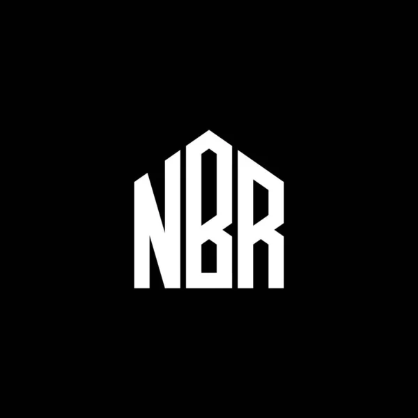 Siyah Arka Planda Nbr Harf Logosu Tasarımı Nbr Yaratıcı Harflerin — Stok Vektör