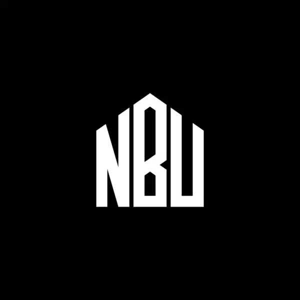 黒を基調としたNbuレターロゴデザイン Nbuクリエイティブイニシャルレターロゴコンセプト Nbuレターデザイン — ストックベクタ