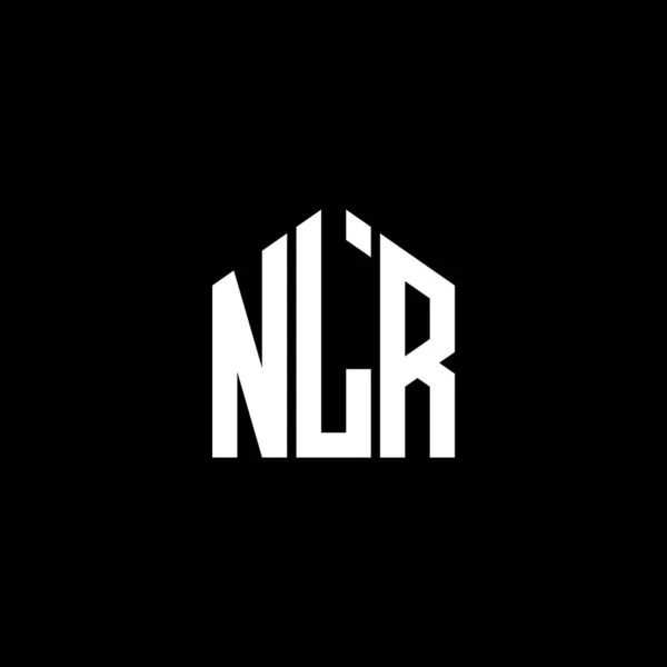 Siyah Arka Planda Nlr Harf Logosu Tasarımı Nlr Yaratıcı Harflerin — Stok Vektör