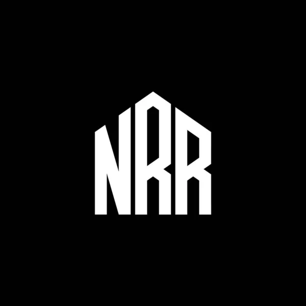 Siyah Arka Planda Nrr Harfi Logo Tasarımı Nrr Yaratıcı Harflerin — Stok Vektör
