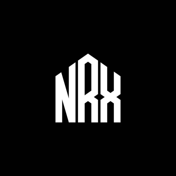 Siyah Arka Planda Nrx Harfli Logo Tasarımı Nrx Yaratıcı Harflerin — Stok Vektör