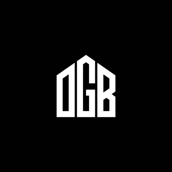 Ogb Letter Logo Design Auf Schwarzem Hintergrund Ogb Kreative Initialen — Stockvektor