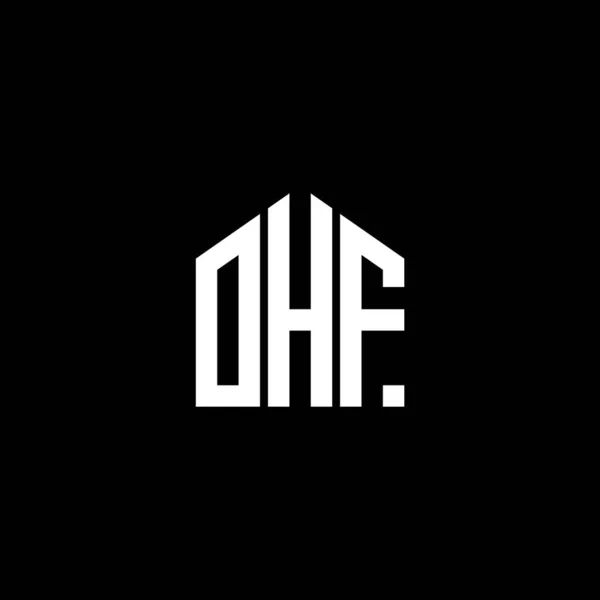 Diseño Del Logotipo Letra Ohf Sobre Fondo Negro Ohf Iniciales — Archivo Imágenes Vectoriales
