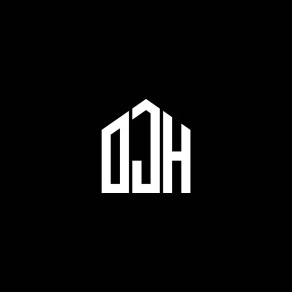 Ojh Letter Logo Design Black Background Ojh Creative Initials Letter — Stock Vector