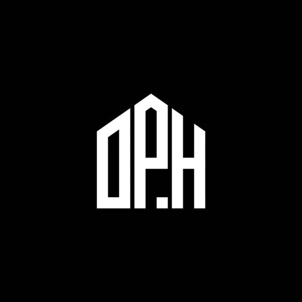 Oph Letter Logo Design Black Background Oph Creative Initials Letter — Stockvektor